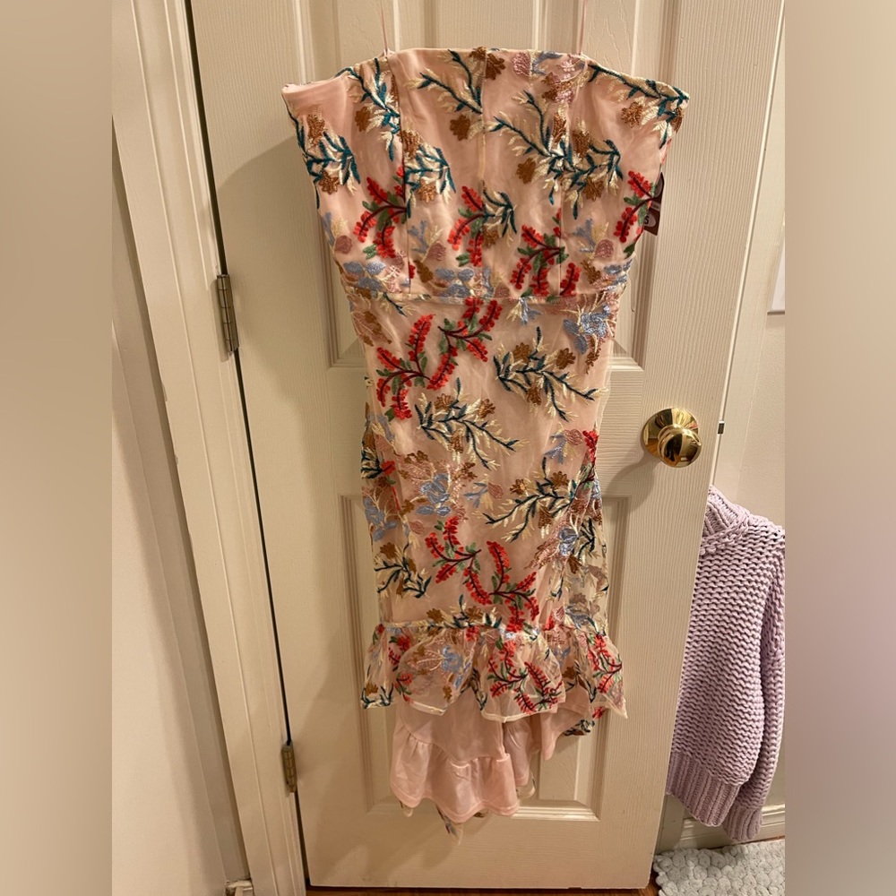 Floral embroidered party dress: Sam edelman